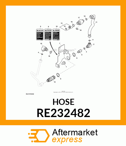 HYDRAULIC HOSE, POWER BEYOND RE232482