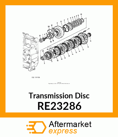 DISK WITH INNER SPLINE, WITH FACING RE23286