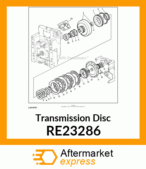 DISK WITH INNER SPLINE, WITH FACING RE23286