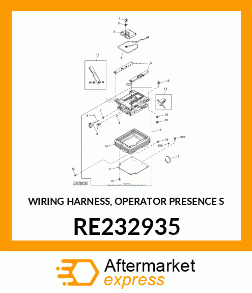 WIRING HARNESS, OPERATOR PRESENCE S RE232935