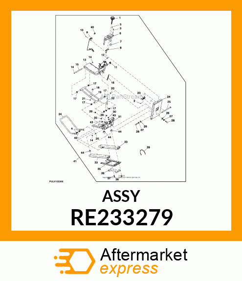 SEAT KIT, SEAT SLIDE TRACK KIT RE233279