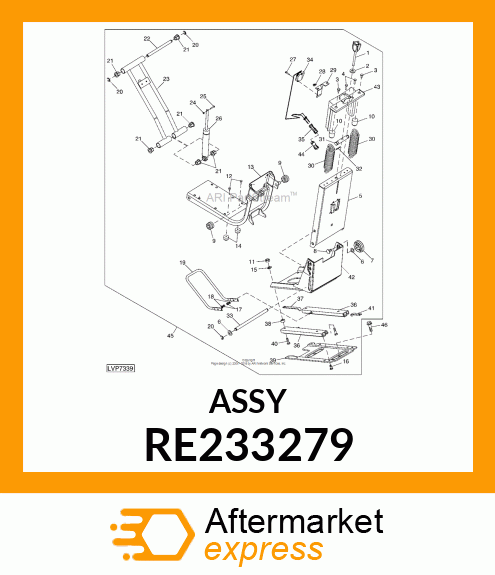 SEAT KIT, SEAT SLIDE TRACK KIT RE233279