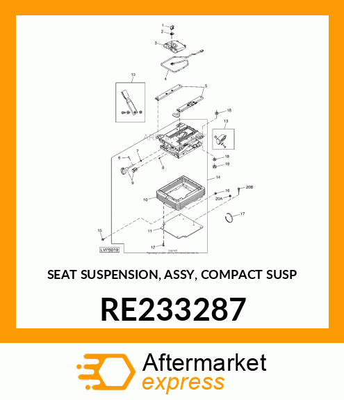 SEAT SUSPENSION, ASSY, COMPACT SUSP RE233287