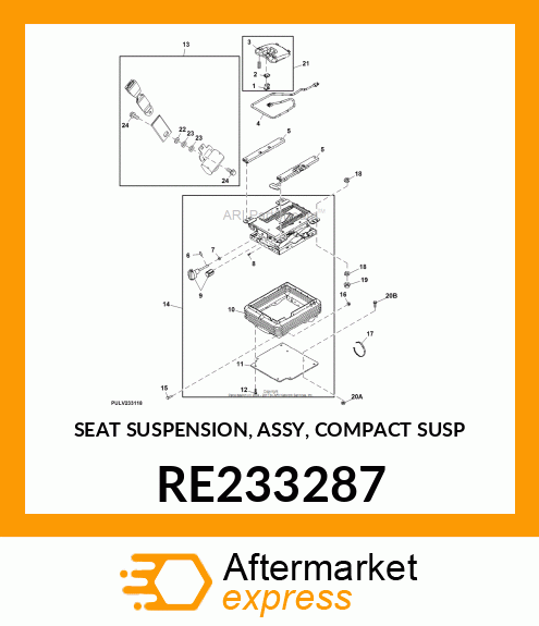 SEAT SUSPENSION, ASSY, COMPACT SUSP RE233287