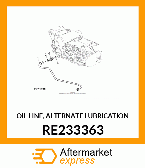 OIL LINE, ALTERNATE LUBRICATION RE233363