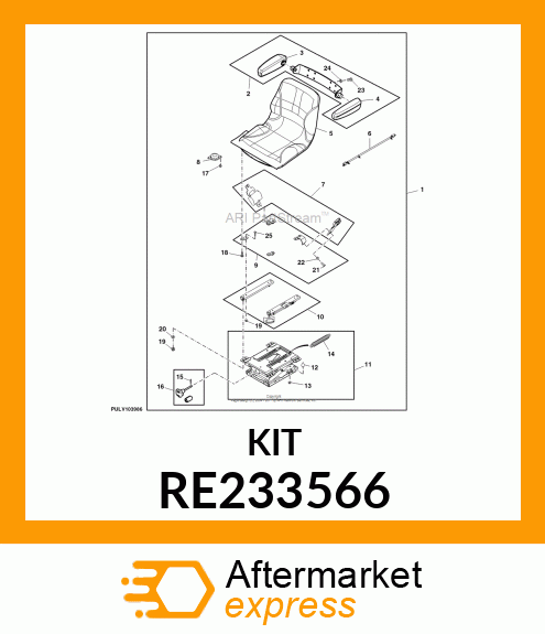 SEAT KNOB KIT RE233566