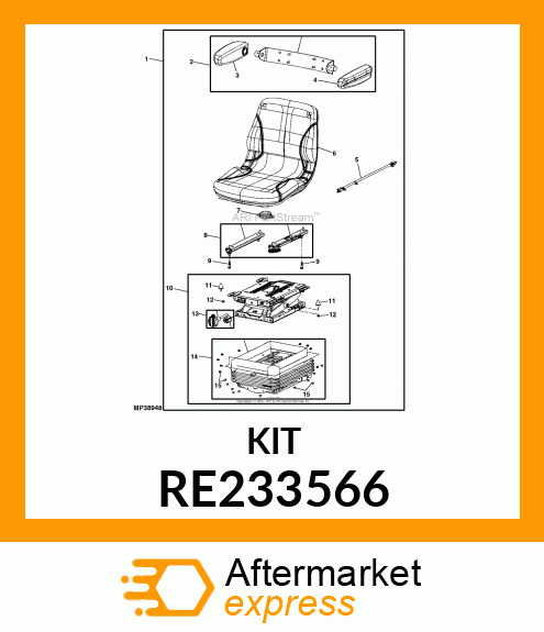 SEAT KNOB KIT RE233566