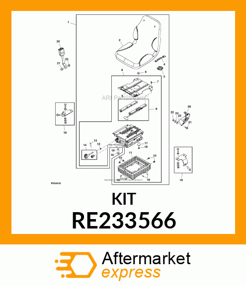 SEAT KNOB KIT RE233566