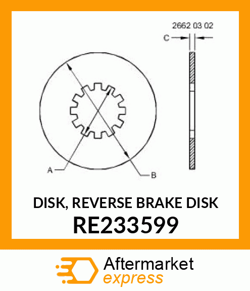 DISK, REVERSE BRAKE DISK RE233599