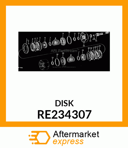 CLUTCH DISK WITH FACINGS RE234307