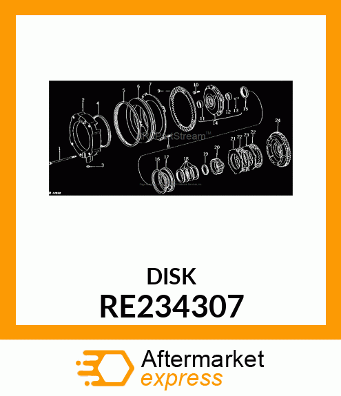 CLUTCH DISK WITH FACINGS RE234307