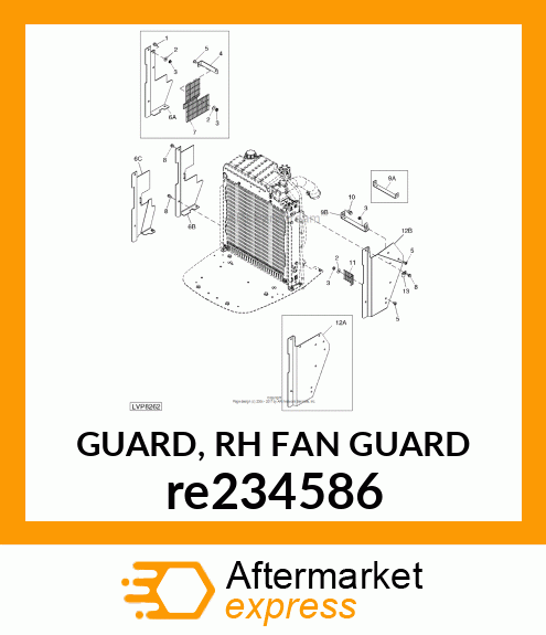 GUARD, RH FAN GUARD re234586