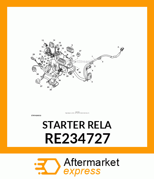 STARTER RELAY, STARTER RELAY, START RE234727