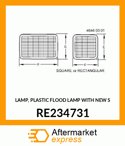 LAMP, PLASTIC FLOOD LAMP WITH NEW S RE234731