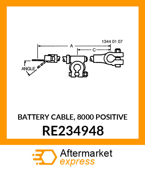 BATTERY CABLE, 8000 POSITIVE RE234948