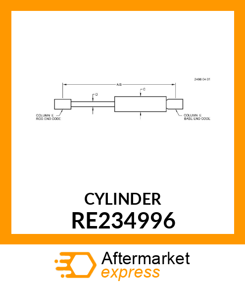 SPRING, HYDROPNEUMATIC RE234996