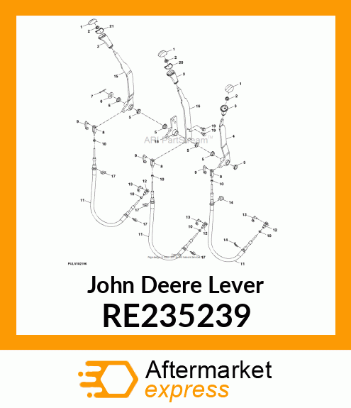 LEVER, ASSEMBLY, SCV RE235239