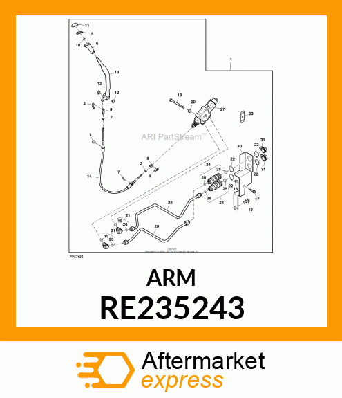 LEVER, ASSEMBLY, SCV RE235243