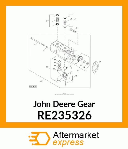 GEAR, PUMP SERVICE KIT RE235326