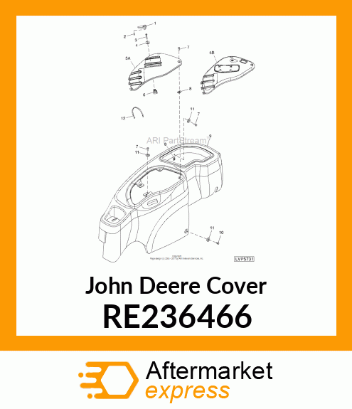 COVER, RH FENDER, ASSEMBLY RE236466