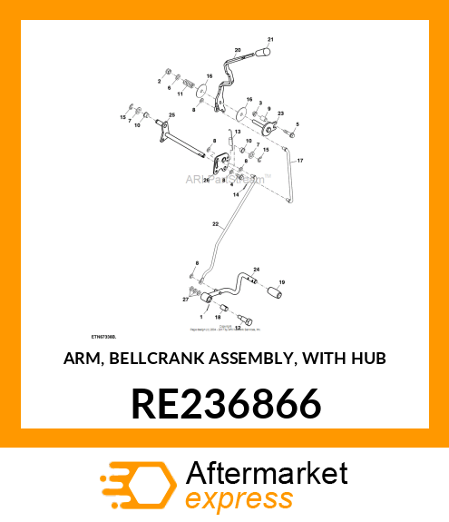 ARM, BELLCRANK ASSEMBLY, WITH HUB RE236866