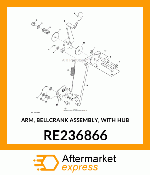 ARM, BELLCRANK ASSEMBLY, WITH HUB RE236866