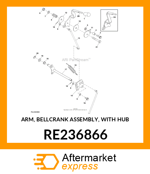 ARM, BELLCRANK ASSEMBLY, WITH HUB RE236866