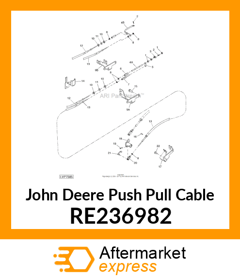 PUSH PULL CABLE, NARROW CAB THROTTL RE236982