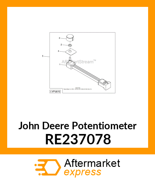 POTENTIOMETER, WITH LEADS AND SEAL RE237078