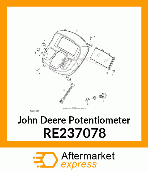 POTENTIOMETER, WITH LEADS AND SEAL RE237078