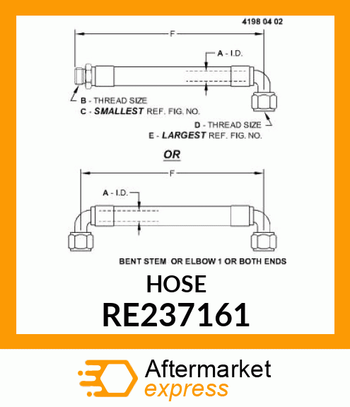 HYDRAULIC HOSE, POWER BEYOND LOAD S RE237161