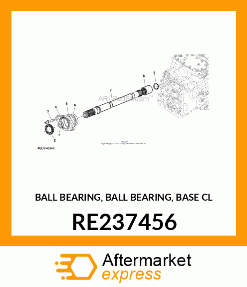 BALL BEARING, BALL BEARING, BASE CL RE237456