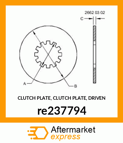 CLUTCH PLATE, CLUTCH PLATE, DRIVEN re237794