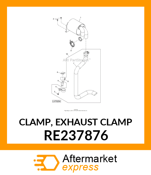 CLAMP, EXHAUST CLAMP RE237876