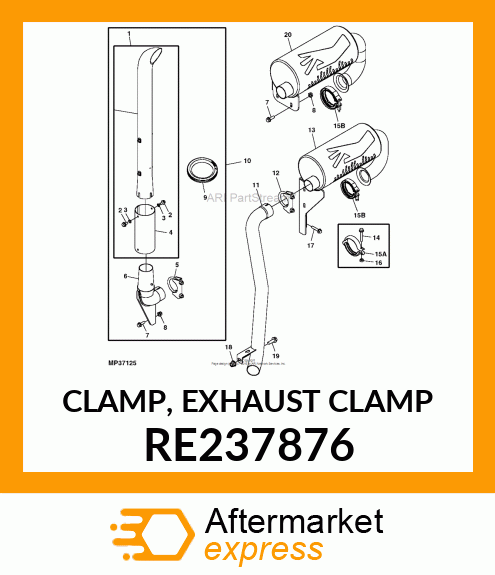 CLAMP, EXHAUST CLAMP RE237876