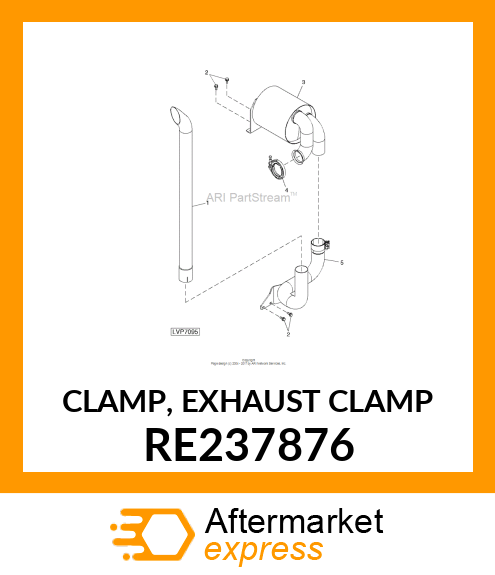 CLAMP, EXHAUST CLAMP RE237876