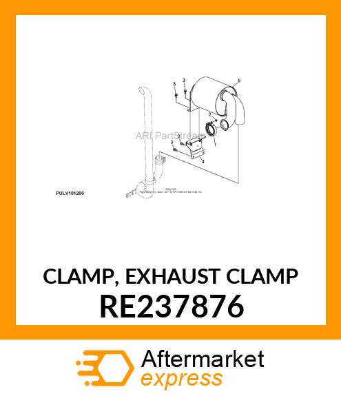 CLAMP, EXHAUST CLAMP RE237876