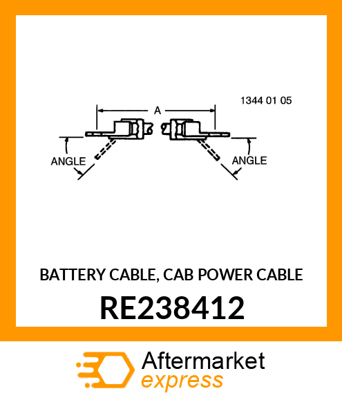 BATTERY CABLE, CAB POWER CABLE RE238412