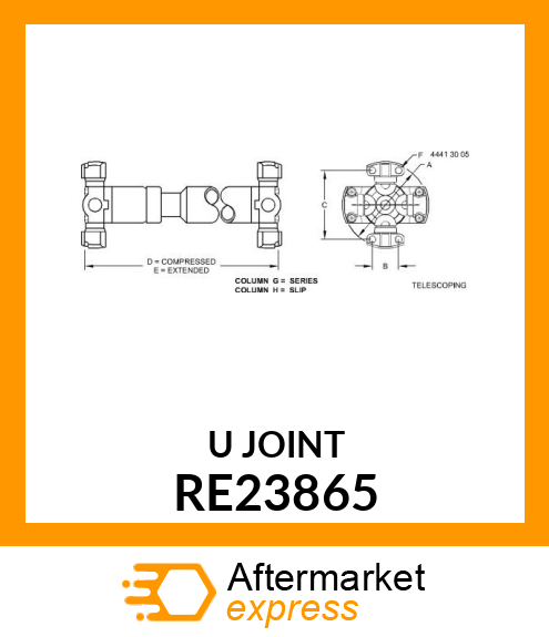 JOINT, TELESCOPING UNIVERSAL RE23865