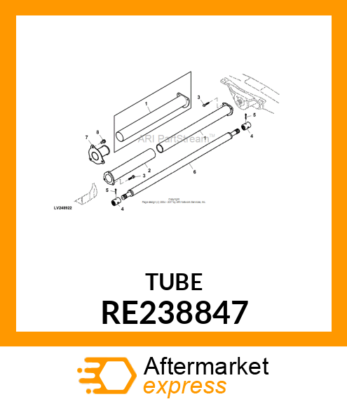 TUBE, FRONT MFWD DRIVELINE RE238847