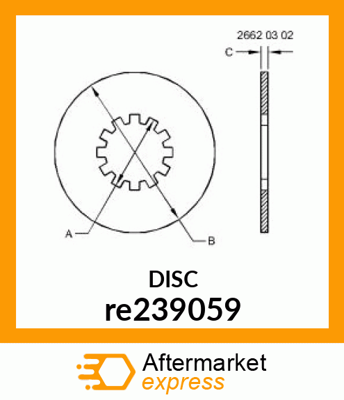 DISK WITH INNER SPLINE, DISK W/FACI re239059