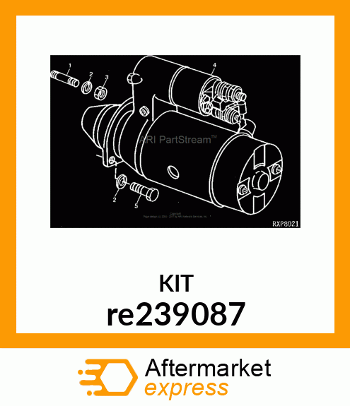 STARTER MOTOR, STARTING MOTOR KIT re239087