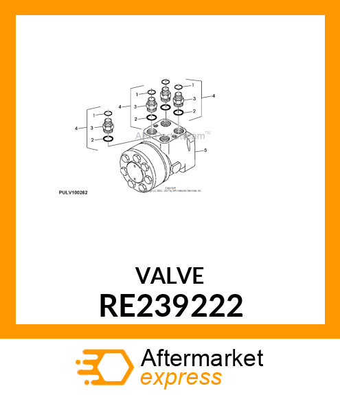 VALVE, VALVE, STEERING VALVE 100CC, RE239222