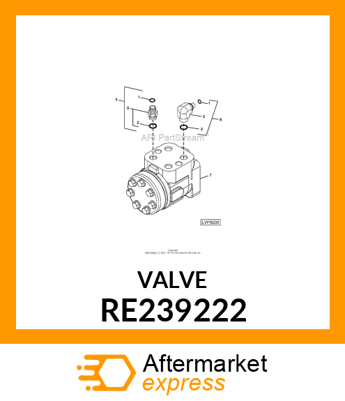 VALVE, VALVE, STEERING VALVE 100CC, RE239222