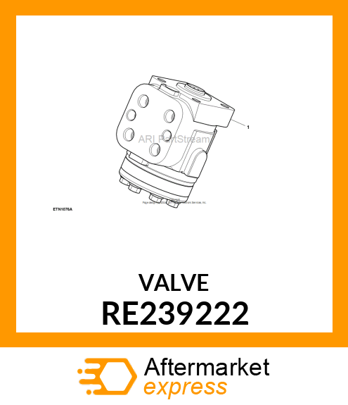 VALVE, VALVE, STEERING VALVE 100CC, RE239222