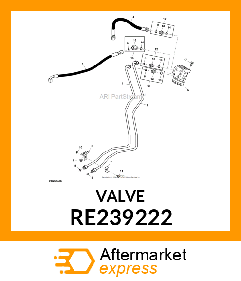 VALVE, VALVE, STEERING VALVE 100CC, RE239222