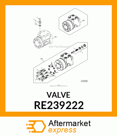 VALVE, VALVE, STEERING VALVE 100CC, RE239222