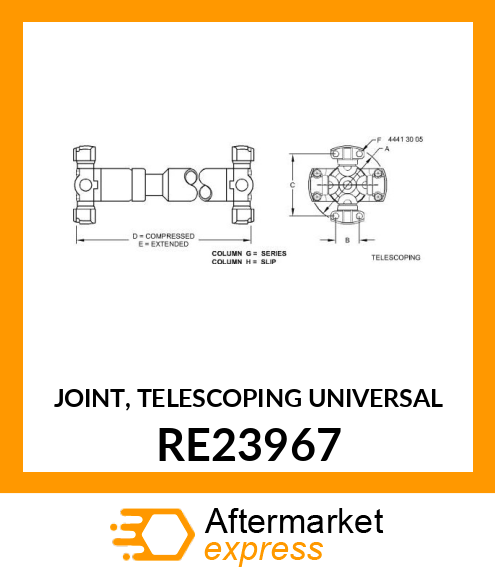 JOINT, TELESCOPING UNIVERSAL RE23967