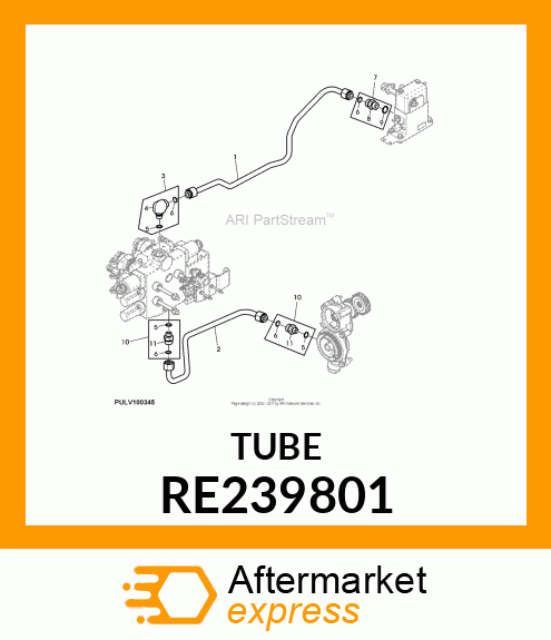 OIL LINE, TRIPLE MID SCV TO FILTER RE239801