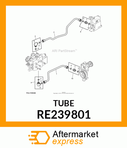 OIL LINE, TRIPLE MID SCV TO FILTER RE239801